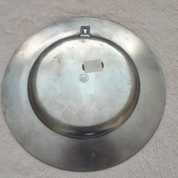 SKS Zinn 95% Pewter Wall Plate The Birch Die Birke German Vintage 9.5" Tree - Picture 5 of 5